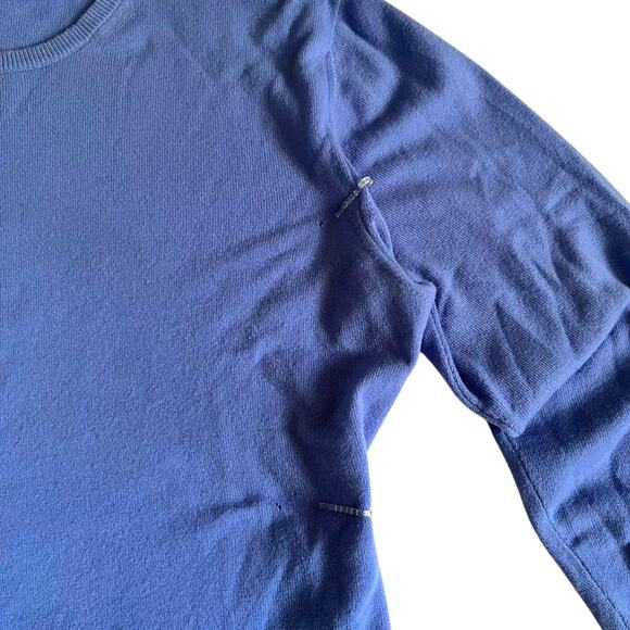 Loro Piana Baby Cashmere Sweater Men's XXL Classic Crewneck Pullover Jumper Blue - Picture 6 of 9